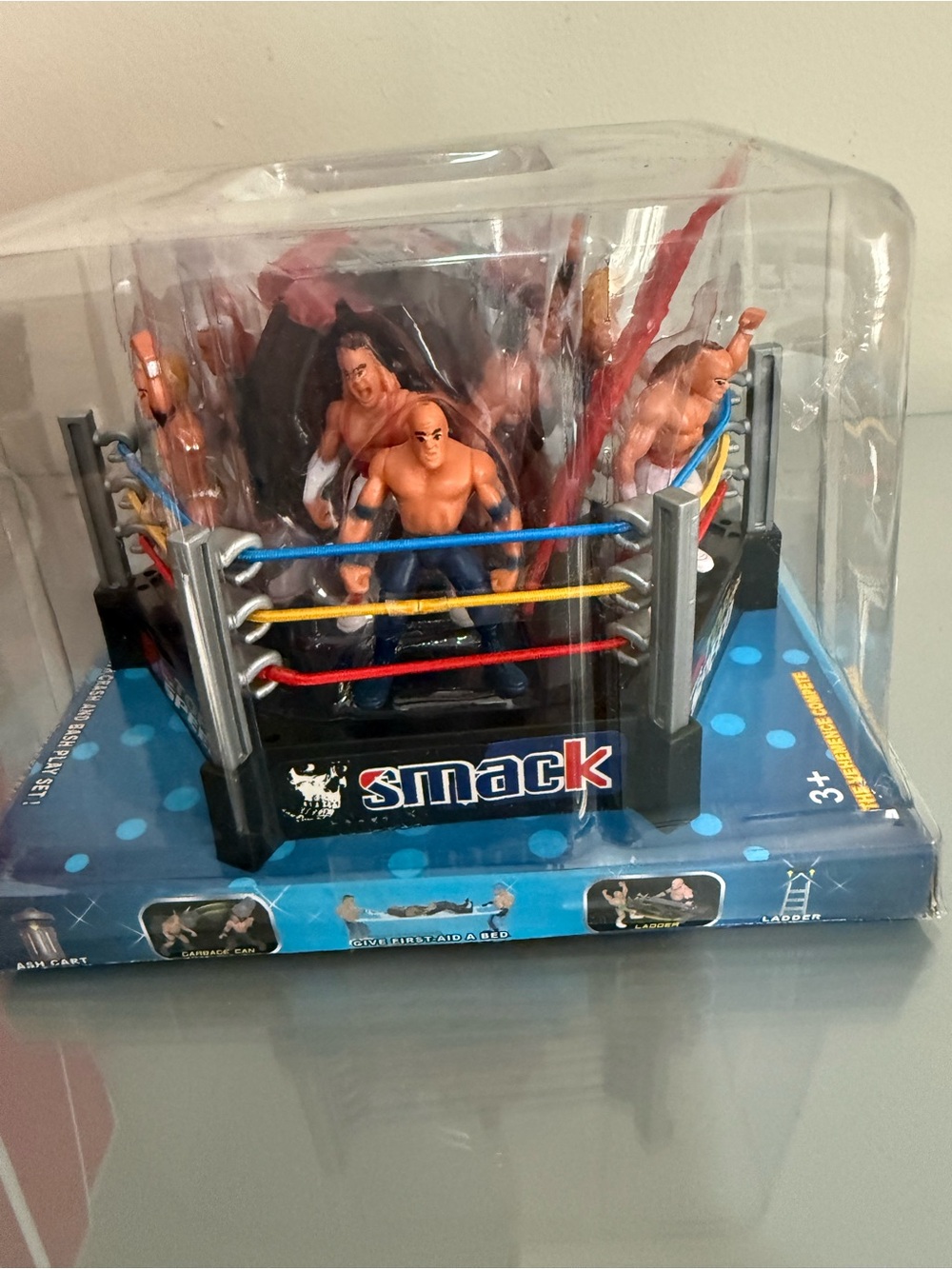 Kids Wrestling Ring Playset - Blue